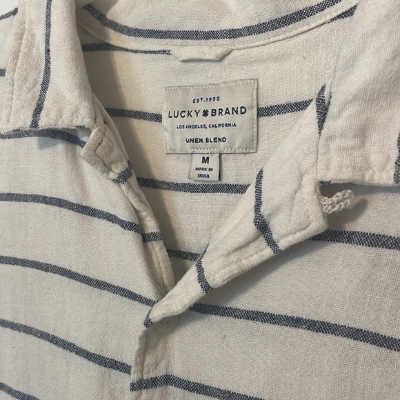 Lucky Brand Button Down Striped Shirt M - Picture 2 of 3